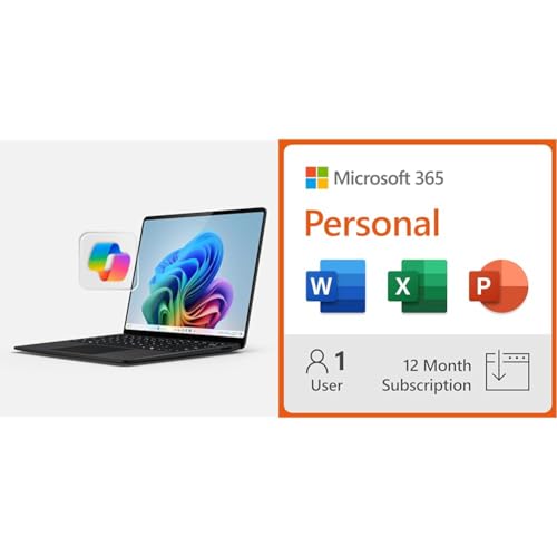Microsoft Surface Laptop (2024), Windows 11 Copilot+ PC, 13.8" Touchscreen Display, Snapdragon X Plus (10 core), 16GB RAM, 256GB SSD Storage, Platinum