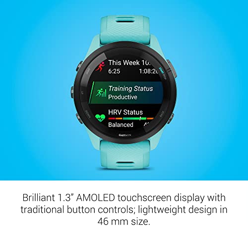 Garmin Forerunner 265 Running Smartwatch, Colorful AMOLED Display, Training Metrics and Recovery Insights