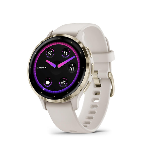 Garmin Venu 3 Silver Stainless Steel Bezel AMOLED Touchscreen Display Smart Watch