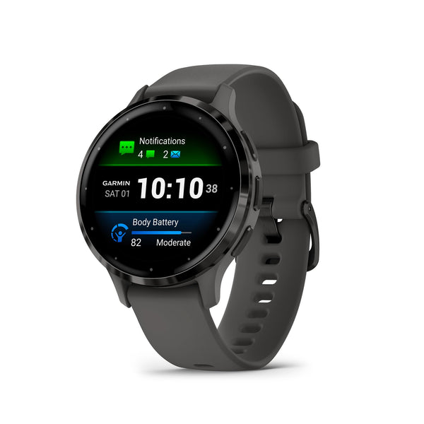 Garmin Venu 3 Silver Stainless Steel Bezel AMOLED Touchscreen Display Smart Watch