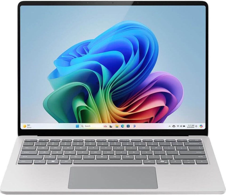 Microsoft Surface Laptop (2024), Windows 11 Copilot+ PC, 13.8" Touchscreen Display, Snapdragon X Elite (12 core), 16GB RAM, 256GB SSD Storage, Sapphire