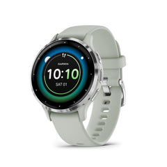 Garmin Venu 3 Silver Stainless Steel Bezel AMOLED Touchscreen Display Smart Watch