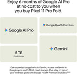 Google Pixel 11 Pro Fold - Unlocked Smartphone, Gemini - 1 TB - Obsidian