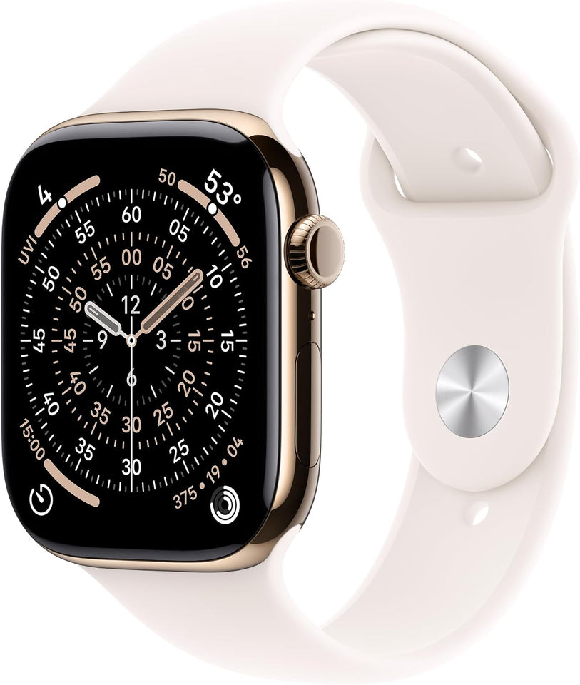 Apple Watch Series 11 [GPS 42mm] Smartwatch with Rose Gold Aluminum Case with Light Blush Sport Band - S/M. Sleep Score, Fitness Tracker, Health Monitoring, Always-On Display, Water Resistant