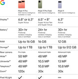 Google Pixel 11 Pro XL - Unlocked Smartphone, Gemini - 256 GB - Canyon