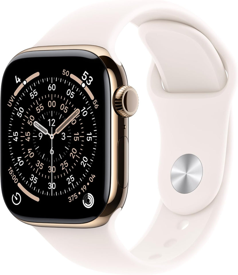 Apple Watch Series 11 [GPS 42mm] Smartwatch with Rose Gold Aluminum Case with Light Blush Sport Band - S/M. Sleep Score, Fitness Tracker, Health Monitoring, Always-On Display, Water Resistant