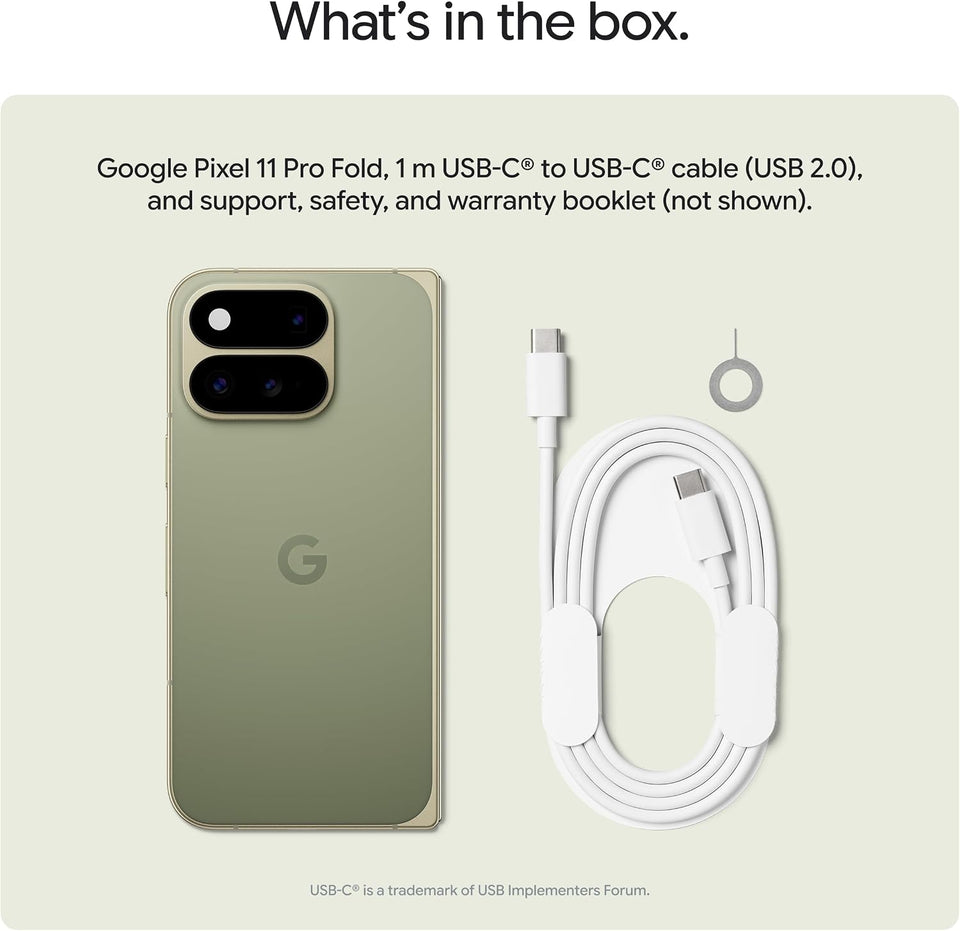 Google Pixel 11 Pro Fold - Unlocked Smartphone, Gemini - 1 TB - Obsidian