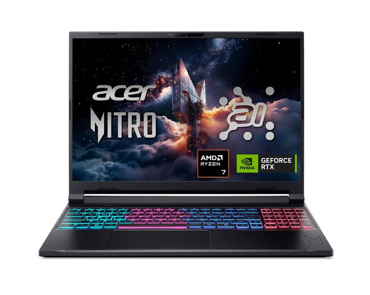 Acer Nitro V 16S AI Gaming Laptop | AMD Ryzen 7 260 Processor | NVIDIA GeForce RTX 5060 Laptop GPU (572 AI Tops) | 16