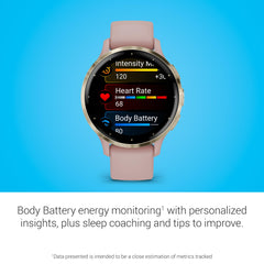 Garmin Venu 3 Silver Stainless Steel Bezel AMOLED Touchscreen Display Smart Watch