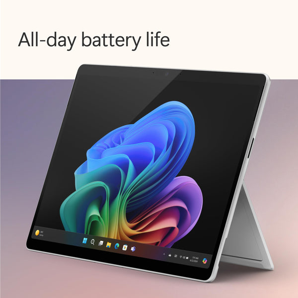 Microsoft Surface Pro 2-in-1 Laptop/Tablet (2024), Windows 11 Copilot+ PC, 13" Touchscreen LCD Display, Snapdragon X Plus, 16GB RAM, 256GB Storage, 5G Connectivity, Platinum
