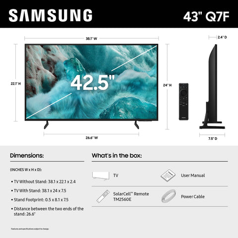 SAMSUNG Class QLED Q7F Series Vision AI Smart TV