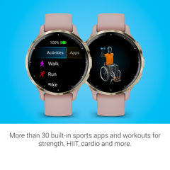 Garmin Venu 3 Silver Stainless Steel Bezel AMOLED Touchscreen Display Smart Watch