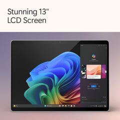 Microsoft Surface Pro 2-in-1 Laptop/Tablet (2024), Windows 11 Copilot+ PC, 13" Touchscreen LCD Display, Snapdragon X Plus, 16GB RAM, 256GB Storage, 5G Connectivity, Platinum
