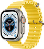 Apple Watch Ultra [GPS + Cellular 49mm] Titanium Case with Midnight Ocean Band, One Size (Renewed)