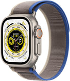 Apple Watch Ultra [GPS + Cellular 49mm] Titanium Case with Midnight Ocean Band, One Size (Renewed)