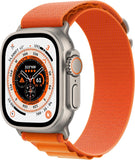 Apple Watch Ultra [GPS + Cellular 49mm] Titanium Case with Midnight Ocean Band, One Size (Renewed)